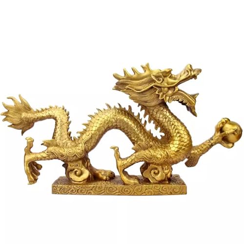 YKMYXZ， Chinesische Sternzeichen-Drachenstatuen, Glücksbringer, Tierstatuen, Heimdekoration, Retro-Stil, Figur, dekorative Ornamente for das Wohnzimmer(2.4" H) von YKMYXZ