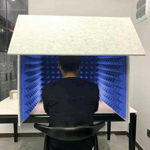 YKMYXZ， Mikrofon-Isolationskabinenwürfel, Decreg-Geräusch, Isolationsschild for Heimstudio, Musikaufnahmen, Podcasting(Blue) von YKMYXZ