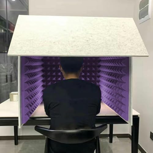 YKMYXZ， Mikrofon-Isolationskabinenwürfel, Decreg-Geräusch, Isolationsschild for Heimstudio, Musikaufnahmen, Podcasting(Purple) von YKMYXZ