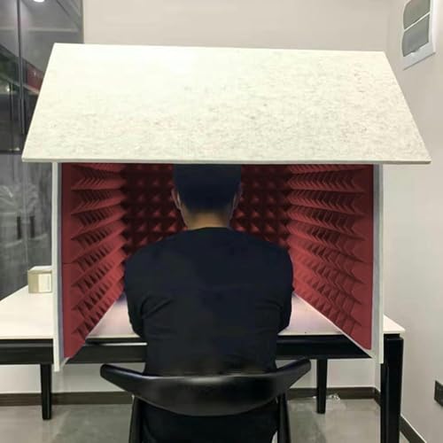 YKMYXZ， Mikrofon-Isolationskabinenwürfel, Decreg-Geräusch, Isolationsschild for Heimstudio, Musikaufnahmen, Podcasting(Red) von YKMYXZ
