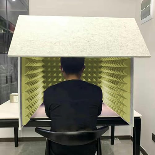 YKMYXZ， Mikrofon-Isolationskabinenwürfel, Decreg-Geräusch, Isolationsschild for Heimstudio, Musikaufnahmen, Podcasting(Yellow) von YKMYXZ