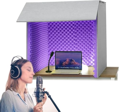 YKMYXZ, Mikrofon-Isolationskabinenwürfel, schalldichte Desktop-Abdeckung, tragbare Gesangskabine, Isolationskabine, tragbare Gesangsaufnahmekabine for Musikstudio, Schlafzimmer, Zuhause, Decreg Noise, YKMYXZ, Mikrofon-Isolationskabinenwürfel, schalldichte Desktop-Abdeckung, tragbare Gesangskabine, Isolationskabine, tragbare Gesangsaufnahmekabine for Musikstudio, Schlafzimmer, Zuhause, Decreg Noise, von YKMYXZ
