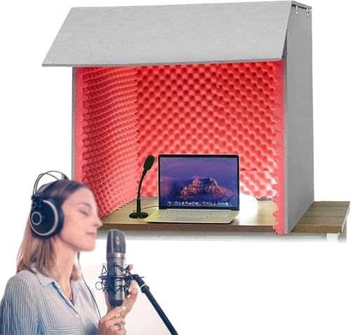 YKMYXZ, Mikrofon-Isolationskabinenwürfel, schalldichte Desktop-Abdeckung, tragbare Gesangskabine, Isolationskabine, tragbare Gesangsaufnahmekabine for Musikstudio, Schlafzimmer, Zuhause, Decreg Noise, YKMYXZ, Mikrofon-Isolationskabinenwürfel, schalldichte Desktop-Abdeckung, tragbare Gesangskabine, Isolationskabine, tragbare Gesangsaufnahmekabine for Musikstudio, Schlafzimmer, Zuhause, Decreg Noise, von YKMYXZ