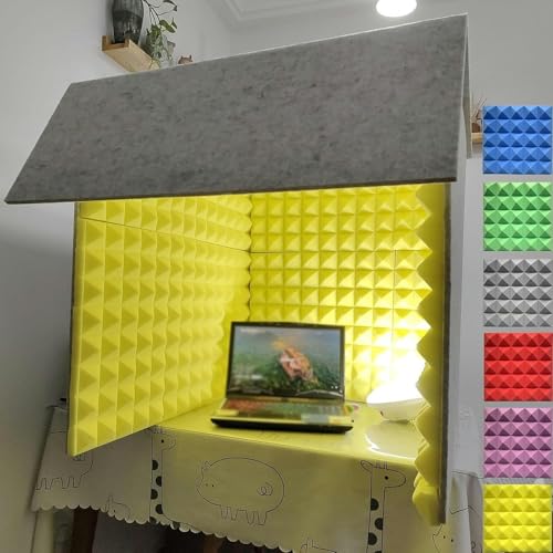 YKMYXZ， Mikrofon-Isolationskabinenwürfel, tragbare Abschirmbox for Tonaufnahmen, for Heimstudio, Musikaufnahmen, Podcasting, akustische Behandlungen(Green) von YKMYXZ