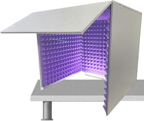 YKMYXZ, Schalldichte Desktop-Abdeckung, Mikrofon-Isolationskabinenwürfel, tragbare Gesangskabine, Isolationskabine for Musikstudio, Schlafzimmer, Zuhause, Decreg-Lärm, for Aufnahmestudio, Podcasts, Ge YKMYXZ, Schalldichte Desktop-Abdeckung, Mikrofon-Isolationskabinenwürfel, tragbare Gesangskabine, Isolationskabine for Musikstudio, Schlafzimmer, Zuhause, Decreg-Lärm, for Aufnahmestudio, Podcasts, Ge von YKMYXZ