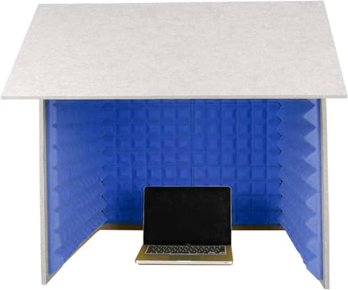 YKMYXZ， Schallisolierte Kabine, Mikrofon-Isolationskabinenwürfel, for Heimstudio, Musikaufnahmen, Podcasting, akustische Behandlungen(Blue) von YKMYXZ