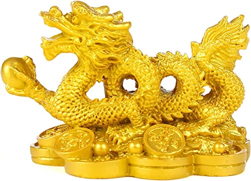 YKMYXZ， Tischdekorationsstatue, Heimbüro-Dekor, Abwehr negativer Energie, Feng Shui, Wohlstand, Gold, klein(Gold,L) von YKMYXZ