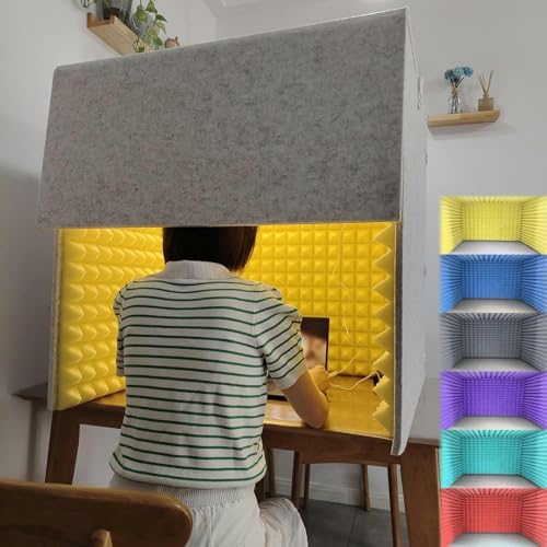 YKMYXZ, Tragbare Gesangskabine, Isolationskabine, Mikrofon-Isolationskabinenwürfel, Schalldichte Abdeckung for den Schreibtisch, for Musikstudios, Schlafzimmer, Zuhause, Decreg-Lärm, for Aufnahmestudi YKMYXZ, Tragbare Gesangskabine, Isolationskabine, Mikrofon-Isolationskabinenwürfel, Schalldichte Abdeckung for den Schreibtisch, for Musikstudios, Schlafzimmer, Zuhause, Decreg-Lärm, for Aufnahmestudi von YKMYXZ