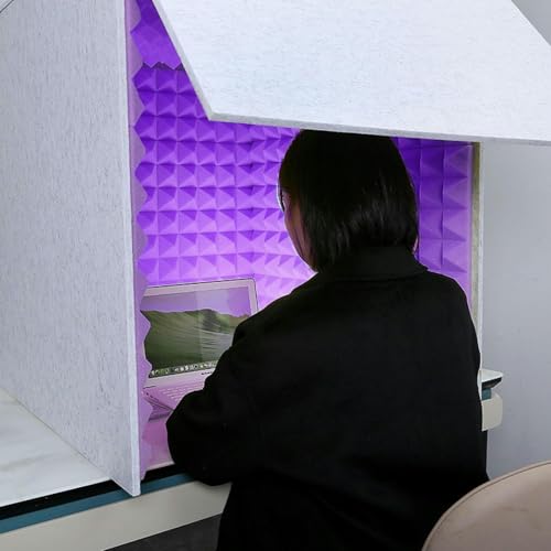 YKMYXZ， Tragbare Gesangskabine, Tonkabinen-Aufnahmeausrüstung, Mikrofon-Isolationskabinenbox, Schallisolationsraum for Heimstudio, Isolationsschild for Mikrofon, Studio-Tonaufnahme von Gesang(Purple) von YKMYXZ