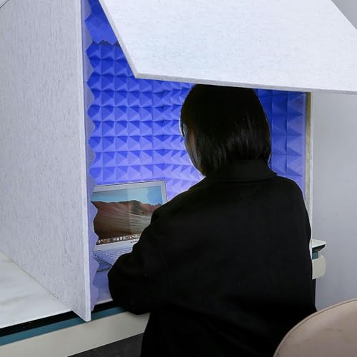 YKMYXZ， Tragbare Gesangskabine, Tonkabinen-Aufnahmeausrüstung, Mikrofon-Isolationskabinenbox, Schallisolationsraum for Heimstudio, Isolationsschild for Mikrofon, Studio-Tonaufnahme von Gesang(Blue) von YKMYXZ