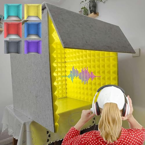 YKMYXZ， Tragbare Gesangskabine for Tonaufnahmen, Mikrofon-Isolationskabine, Isolationsschild, Studioaufnahme(Purple) von YKMYXZ