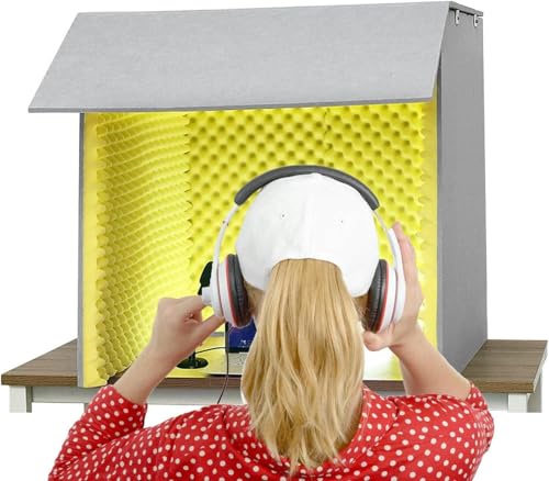 YKMYXZ， Tragbare Tonkabinen-Aufnahmeausrüstung, Schallisolationsraum for Heimstudios, Mikrofon-Schaumstoffkabinenwürfel, for Audioaufnahmen in Studioqualität(Yellow) von YKMYXZ