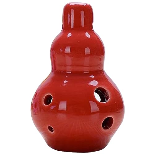 ocarina， 6 Löcher Alto C Runde und kleine Blasinstrumente, Geburtstagsgeschenk/Anhänger(Rood) von YKMYXZ