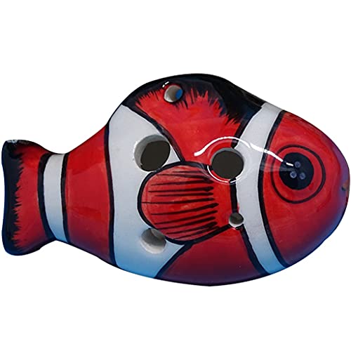ocarina， Kleine Okarina aus Keramik mit 4 Löchern for Anfänger for Lernen, einzigartiges Geschenk(Clownfish) von YKMYXZ