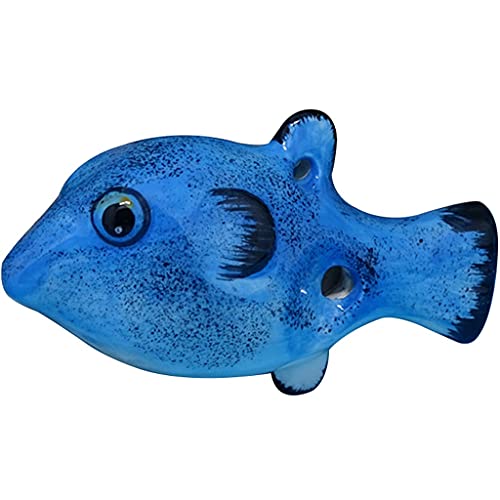 ocarina， Kleine Okarina aus Keramik mit 4 Löchern for Anfänger for Lernen, einzigartiges Geschenk(Pot Belly Fish) von YKMYXZ