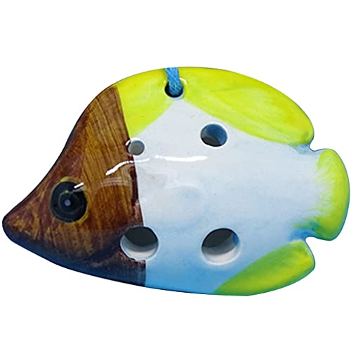 ocarina， Kleine Okarina aus Keramik mit 4 Löchern for Anfänger for Lernen, einzigartiges Geschenk(Sangbin Fish) von YKMYXZ