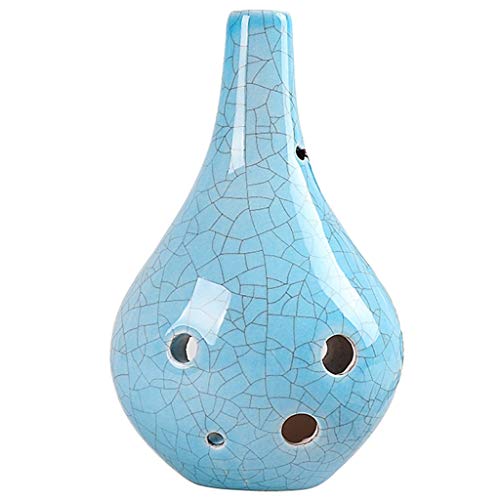 ocarina， Kreative 6-Loch-Alto-C-Terrakotta-Okarina in Vasenform(Blue) von YKMYXZ
