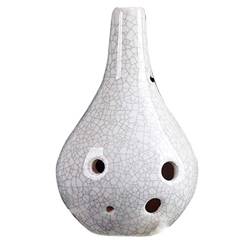 ocarina， Kreative 6-Loch-Alto-C-Terrakotta-Okarina in Vasenform(White) von YKMYXZ