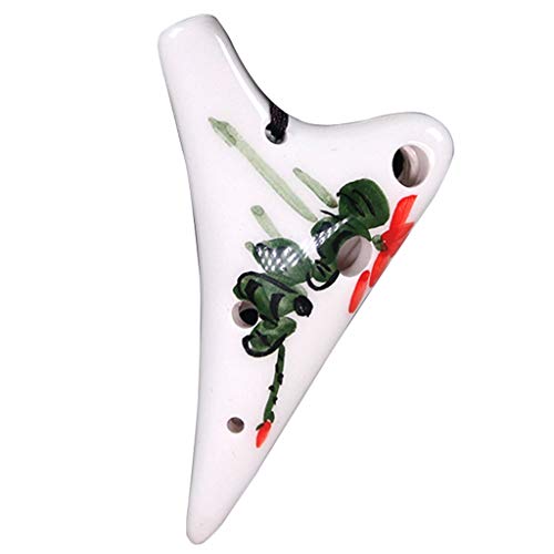 ocarina， Mini-Okarina aus Ton mit 6 Löchern und superhohem Ton, F, Geschenke for Jungen/Mädchen(White B) von YKMYXZ