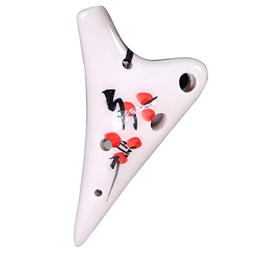 ocarina， Mini-Okarina aus Ton mit 6 Löchern und superhohem Ton, F, Geschenke for Jungen/Mädchen(White a) von YKMYXZ
