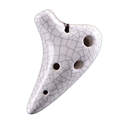 ocarina， Mini-Okarina aus Ton mit 6 Löchern und superhohem Ton in F, Geschenke for Mädchen/Jungen(White) von YKMYXZ