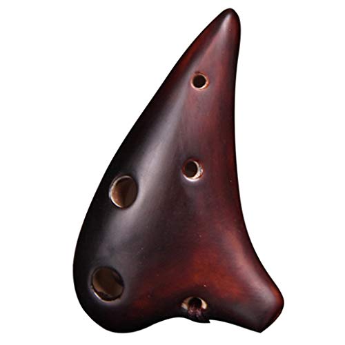 ocarina, Mini-Okarina aus geräuchertem Ton mit 6 Löchern und Diskant-F-Muster, exquisite Anhängerdekorationen, Schlüsselband + Unterrichtsmaterialien ocarina, Mini-Okarina aus geräuchertem Ton mit 6 Löchern und Diskant-F-Muster, exquisite Anhängerdekorationen, Schlüsselband + Unterrichtsmaterialien von YKMYXZ
