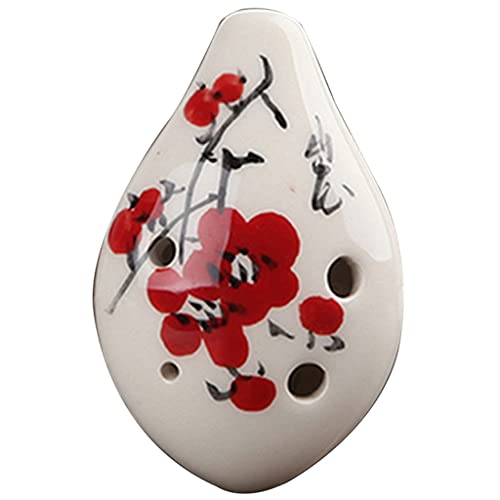 ocarina， Vintage bemalte Blumen 6-Loch SC Keramik Ocarina, exquisite Ornamente(Plum Blossom) von YKMYXZ