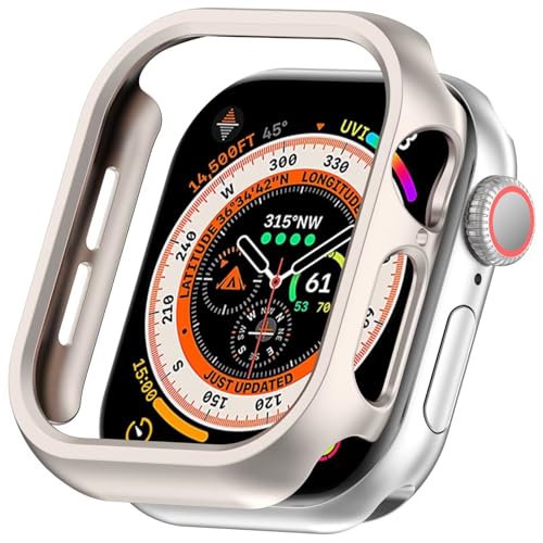 YKNIUFLY Hülle Kompatibel mit Apple Watch Series 10 42mm, PC-Hartschale, Half-Pack-Schutz, Anti-Fall, Uhren Schutzhülle Kompatibel mit Apple Watch Series 10 42mm.(Sternenlicht) von YKNIUFLY
