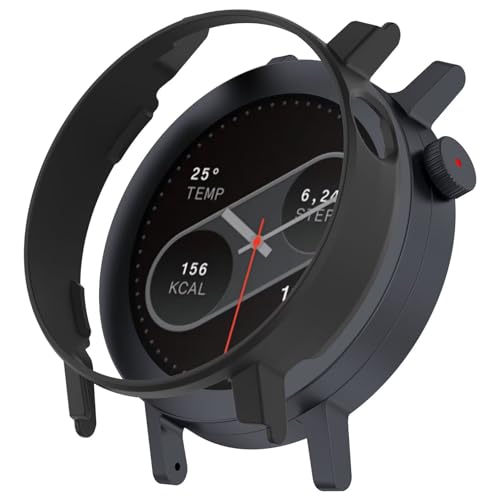 YKNIUFLY Hülle Kompatibel mit CMF by Nothing Watch Pro 2, PC-Hartschale, Half-Pack-Schutz, Anti-Fall, Uhren Schutzhülle Kompatibel mit CMF by Nothing Watch Pro 2.(Schwarz) von YKNIUFLY