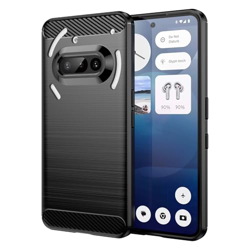 YKNIUFLY Hülle Kompatibel mit Nothing Phone 3a, Weiches TPU, Sturzsicher, Stoßfest, Schutzhülle Kompatibel mit Nothing Phone 3a.(Schwarz) von YKNIUFLY