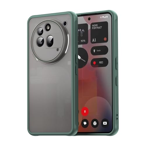 YKNIUFLY Hülle Kompatibel mit Nothing Phone 3a Pro, Rundumschutz, Harter PC + TPU-Rahmen, Sturzfest, Schutzhülle Kompatibel mit Nothing Phone 3a Pro.(Grün) von YKNIUFLY