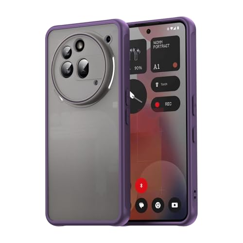 YKNIUFLY Hülle Kompatibel mit Nothing Phone 3a Pro, Rundumschutz, Harter PC + TPU-Rahmen, Sturzfest, Schutzhülle Kompatibel mit Nothing Phone 3a Pro.(Lila) von YKNIUFLY