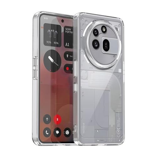 YKNIUFLY Hülle Kompatibel mit Nothing Phone 3a Pro, Rundumschutz, Harter PC + TPU-Rahmen, Sturzfest, Schutzhülle Kompatibel mit Nothing Phone 3a Pro.(Transparent) von YKNIUFLY