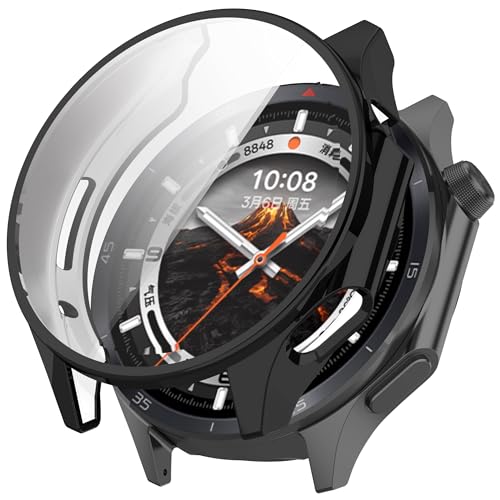 YKNIUFLY Hülle Kompatibel mit OnePlus Watch 3, TPU Weiches Silikon, All-Inclusive-Schutz, Uhren Schutzhülle Kompatibel mit OnePlus Watch 3.(Galvanisiertes Schwarz) von YKNIUFLY