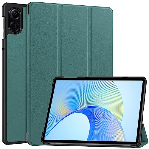 YKNIUFLY Hülle für Honor Pad X9, PU Slim Cover, mit Auto Sleep/Wake up Hard Trifold Stand Cover, Hülle für Honor Pad X9.(Dunkelgrün) von YKNIUFLY