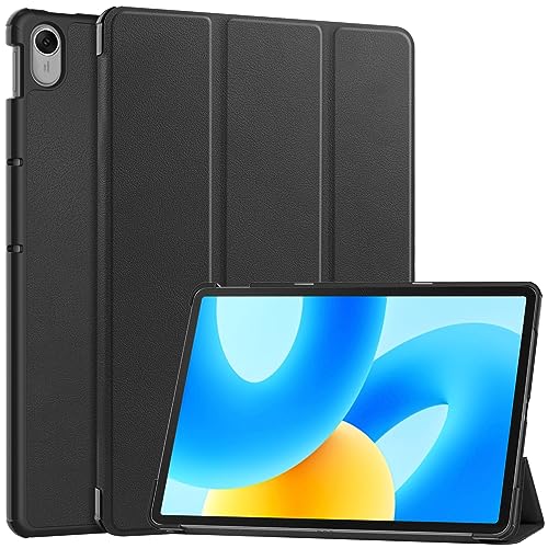 YKNIUFLY Hülle für Huawei MatePad 11.5, PU Slim Cover, mit Auto Sleep/Wake up Hard Trifold Stand Cover, Hülle für Huawei MatePad 11.5.(Schwarz) von YKNIUFLY