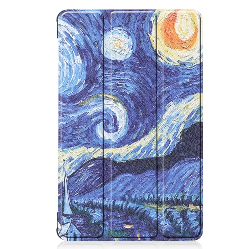 YKNIUFLY Hülle für iPad 11 2025, PU Slim Cover, mit Auto Sleep/Wake up Hard Trifold Stand Cover, Hülle für iPad 11 2025.(Sternenklarer Himmel) von YKNIUFLY