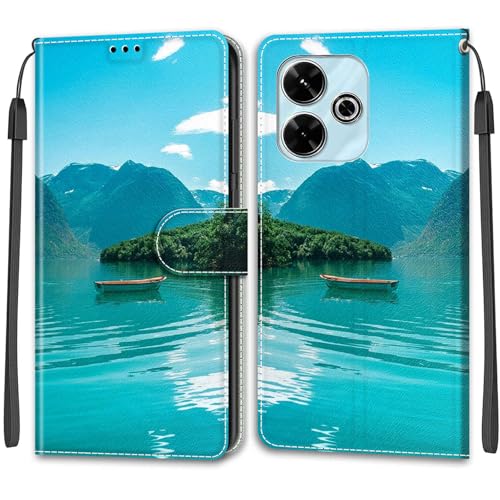 YKTO Gemalte PU Flip Cover Wallet für Redmi 13 5G Covers im Book Style Standfunktion Karteneinschub und Magnetverschluß Handy Hülle PU Leder Stoßfeste Tasche Case für Redmi 13 5G,Boot YKTO Gemalte PU Flip Cover Wallet für Redmi 13 5G Covers im Book Style Standfunktion Karteneinschub und Magnetverschluß Handy Hülle PU Leder Stoßfeste Tasche Case für Redmi 13 5G,Boot von YKTO