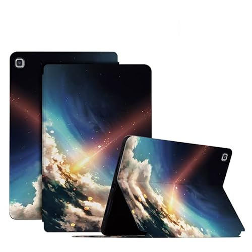 YKTO Tablet Hülle Samsung Galaxy Tab S5e Magnetverschluss Klappetui Brieftasche mit Ständer Gehäuse mit Ständer/Auto Wake/Sleep Anime Painted Schutz Anti Kratzer Schützend Schale,Glänzender Stern von YKTO