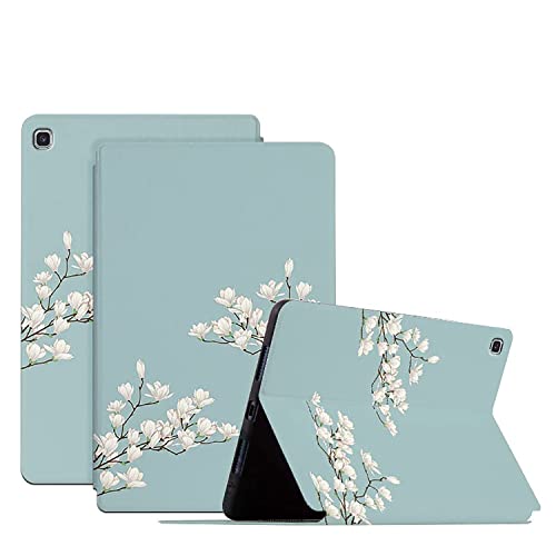 YKTO Tablet Hülle für Samsung Galaxy Tab S5e Magnetverschluss Klappetui Ständer Gehäuse Ständer/Auto Wake/Sleep Anime Painted Schutz Anti Kratzer Stoßfest Schützend Schale,Gardenie von YKTO