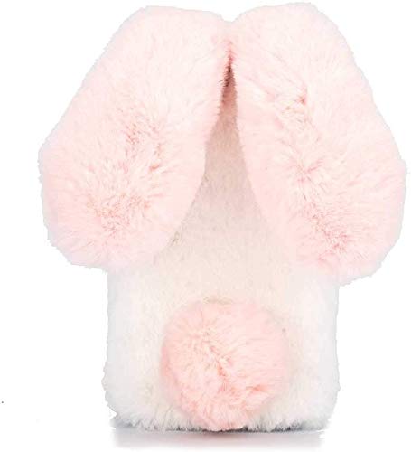 YKTO Zurück Hülle Furry Rabbit für BlackviewOscal C80 Weiche Süße Schöne Flauschige Hülle Rückseiten Skin Covers Furry Protective Phone Plüsch Hülle Skin Cover für BlackviewOscal C80,Rosa und Weiß von YKTO