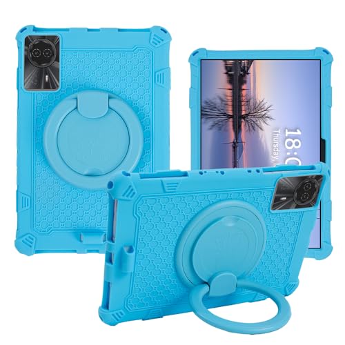YKWXSC Hülle für DOOGEE U11/U11 Pro Tablet 11 Zoll, 360 Drehbarem Ständer mit Schultergurt Stoßfeste Silikonhülle für DOOGEE U11/U11 Pro Tablet 11 Zoll, Blau von YKWXSC