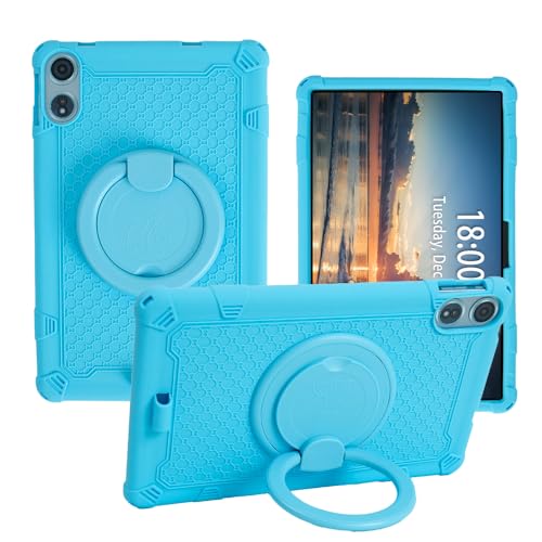 YKWXSC Hülle für Teclast T60 Plus Tablet 12 Zoll, 360 Drehbarem Ständer mit Schultergurt Stoßfeste Silikonhülle für Teclast T60 Plus Tablet 12 Zoll, Blau von YKWXSC