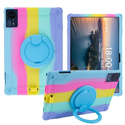 YKWXSC Hülle für Teclast T65 MAX Tablet 13 Zoll, 360 Drehbarem Ständer mit Schultergurt Stoßfeste Silikonhülle für Teclast T65 MAX Tablet 13 Zoll, Bunt von YKWXSC
