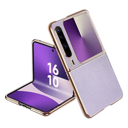 Lederhülle für Huawei Pura X, ultradünne, galvanisierte Hülle, vollständige Abdeckung, stoßfester Schutz, luxuriöses Business-Case, Lila, Pura X Lederhülle für Huawei Pura X, ultradünne, galvanisierte Hülle, vollständige Abdeckung, stoßfester Schutz, luxuriöses Business-Case, Lila, Pura X von YLFFFZXK