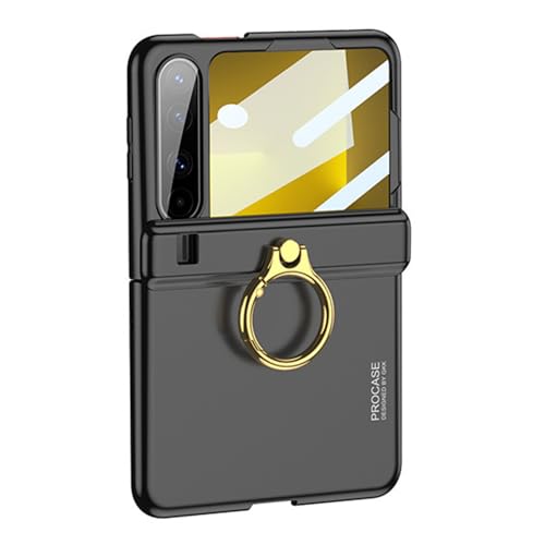Ultradünne Hülle für Huawei Pura X, Magnetschutzhülle mit Ringhalter, rundum stoßfeste Hülle, Schwarz, PuraX Ultradünne Hülle für Huawei Pura X, Magnetschutzhülle mit Ringhalter, rundum stoßfeste Hülle, Schwarz, PuraX von YLFFFZXK