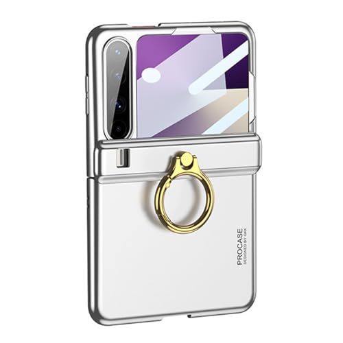Ultradünne Hülle für Huawei Pura X, Magnetschutzhülle mit Ringhalter, rundum stoßfeste Hülle, Silber, PuraX Ultradünne Hülle für Huawei Pura X, Magnetschutzhülle mit Ringhalter, rundum stoßfeste Hülle, Silber, PuraX von YLFFFZXK