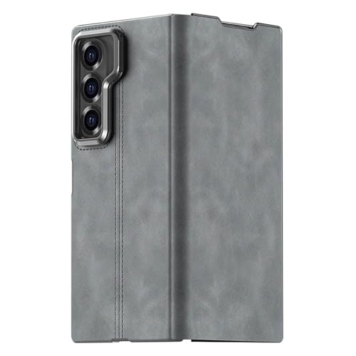 YLFFFZXK Hülle für Samsung Galaxy Z Fold 6, Schaffell Leicht Luxus Flip Lederhülle Kameraschutz Ständer Anti-Fall Business Case Grau YLFFFZXK Hülle für Samsung Galaxy Z Fold 6, Schaffell Leicht Luxus Flip Lederhülle Kameraschutz Ständer Anti-Fall Business Case Grau von YLFFFZXK