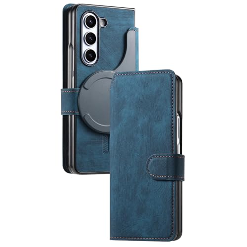YLFFFZXK Lederhülle für Samsung Galaxy Z Fold 6, Abnehmbare Magnetische Brieftasche Kartenhalter Abdeckung Standfunktion Flip Rundumschutz Hülle Blau YLFFFZXK Lederhülle für Samsung Galaxy Z Fold 6, Abnehmbare Magnetische Brieftasche Kartenhalter Abdeckung Standfunktion Flip Rundumschutz Hülle Blau von YLFFFZXK