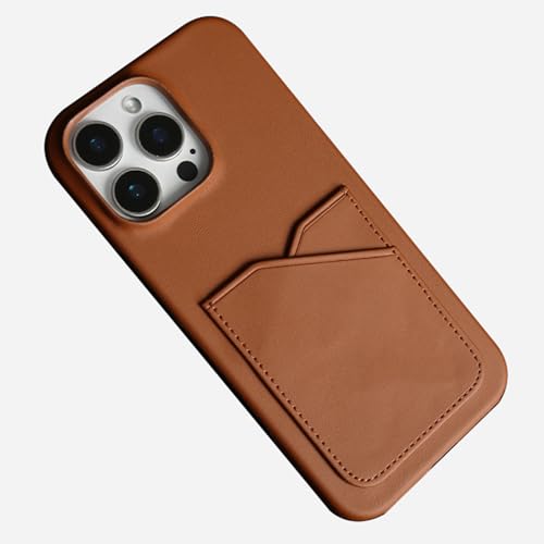 YLFFFZXK Lederhülle für iPhone 16 Pro Max/16 Pro/16 Plus/16, minimalistische, ultradünne Handyhülle mit Kartenfächern, stoßfeste Schutzhülle, Braun, 16 Pro Max YLFFFZXK Lederhülle für iPhone 16 Pro Max/16 Pro/16 Plus/16, minimalistische, ultradünne Handyhülle mit Kartenfächern, stoßfeste Schutzhülle, Braun, 16 Pro Max von YLFFFZXK